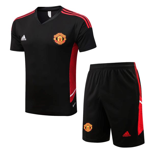 Camiseta Entrenamiento Manchester United Conjunto Completo 2022/23 Negro
